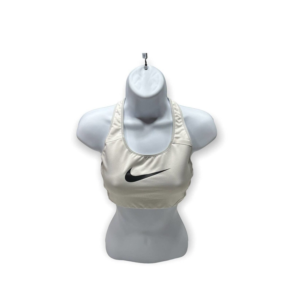 NIKE Dri-Fit Women’s Size Medium M Racerback Athletic Pull On Sports Bra White